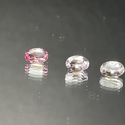 Natural Pink Topaz Ovals Pair & Vapor Depo Treated Topaz 1.8 CTTW 6x4mm