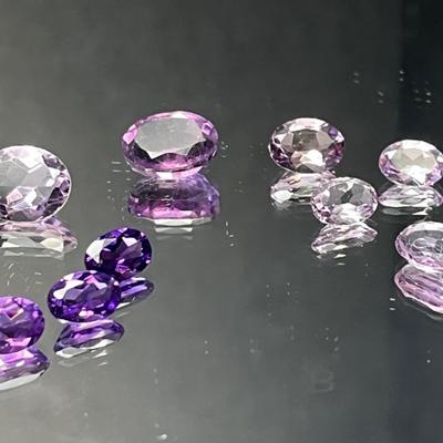 Amethyst Ovals 12.65 CTTW 8x6mm to 10x8mm - Pink to Blush to Purple Color