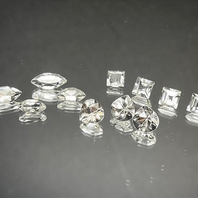 White Topaz - 11.45 CTTW Princess Cut, Heart-Shaped, Marquise