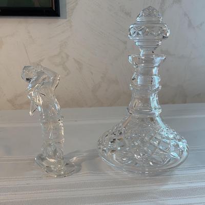 Waterford Decanter Lismore Pattern  And Golfer