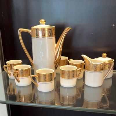 Royal Crown Imperial Gold Rimmed Chocolate Set