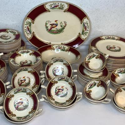 Vintage Myott Staffordshire Chelsea Bird Red China