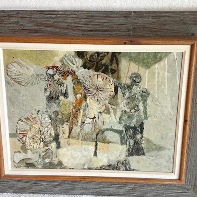 Large abstract On Wood