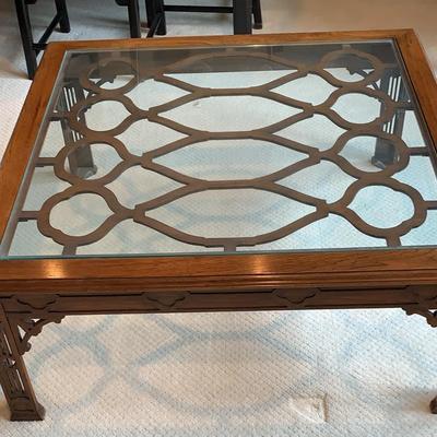 Square Coffee Table Asian Motif