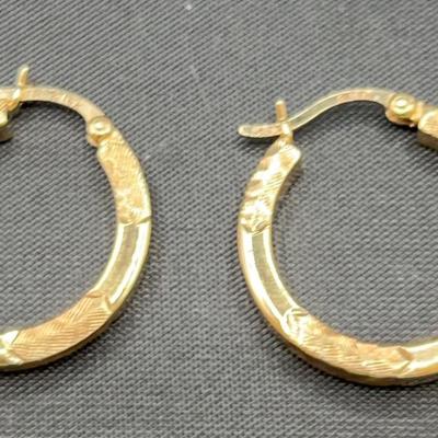 14k Gold Hoop Earrings 