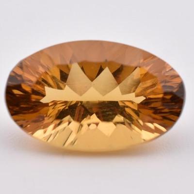 12.5 Carat Natural Unheated Oval Citrine - VVS to IF