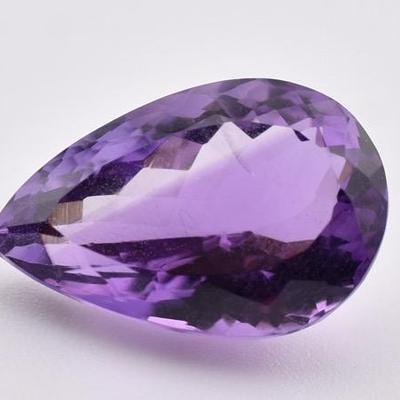 14.4 Carat Natural Unheated Pear Amethyst - VVS
