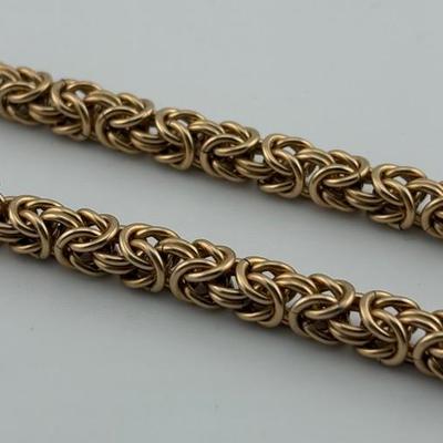 Gold-Tone Byzantine Link Necklace