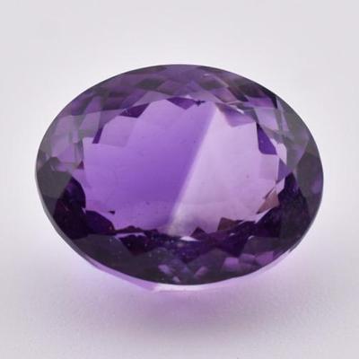 16.3 Carat Natural Unheated Oval Amethyst - VVS