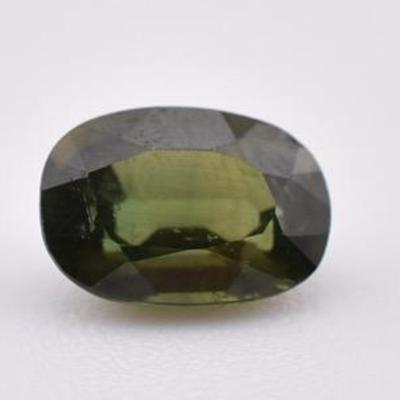 0.9 Carat Natural Oval Green Sapphire - SI1