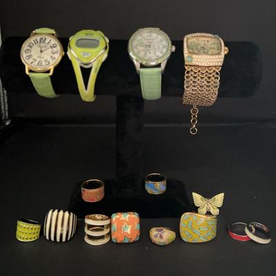 Colorful Rings And Watches