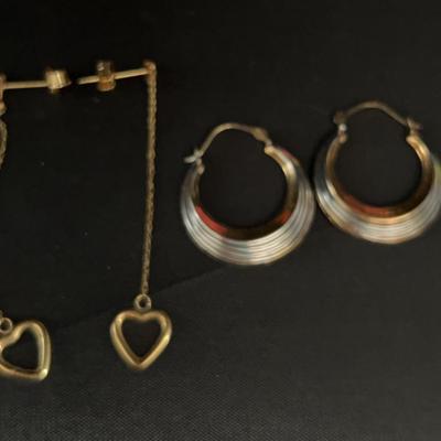 Two Pair Of 10k Earrings