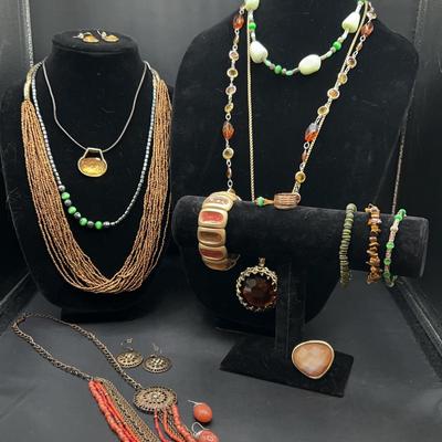 Earth Toned Costume Jewelry.