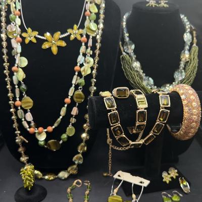 Green Themed Costume Jewelry 