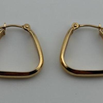14k Yellow Gold Hoop Earrings
