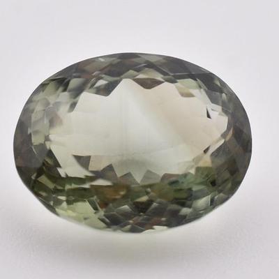 16.7 Carat Natural Oval Green Amethyst - VVS