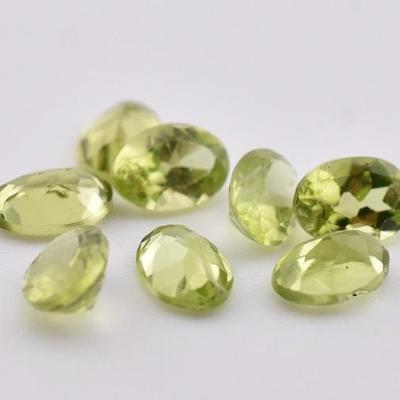 6.0 TCW Natural Unheated Oval Peridot Parcel - VVS