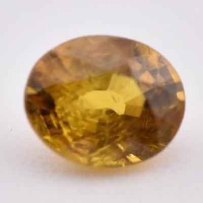 1.0 Carat Natural Unheated Oval Yellow Grossular Garnet