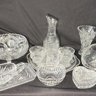 Assortment Of Cut Glass 
