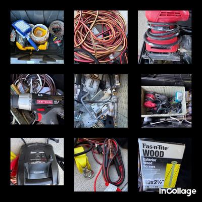 Assorted Tools & Storage Tote