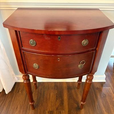 Two Drawer Federal Style Accent Table/Nightstand