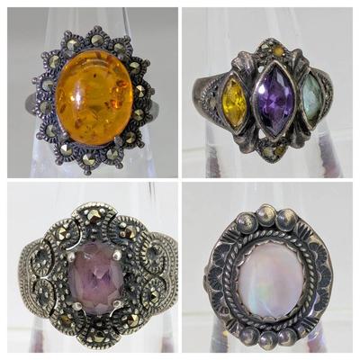 4 Sterling Silver Rings