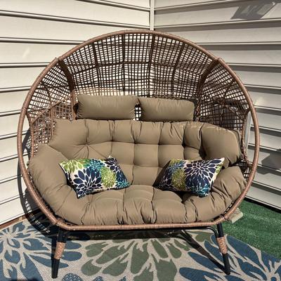Two Person Wicker Egg Chair 