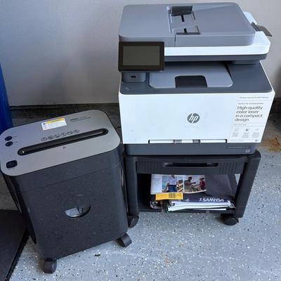 HP Color Laser Jet Pro Printer & Royal PX1201 Shredder