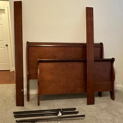 Sleigh Bed Headboard, Footboard and Side Rails