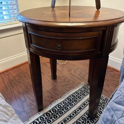 Small Wood Side Table with Drawer 