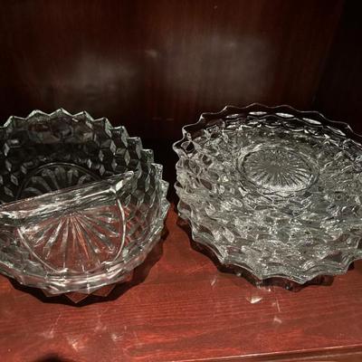 American Fostoria Glass Salad Plates