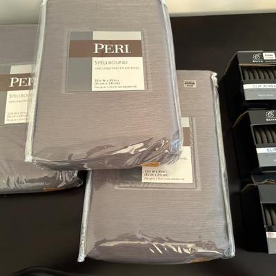 Unopened Grey Drape Panels