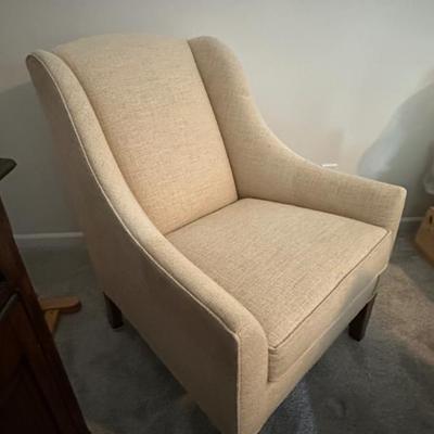 Ethan Allen Wing Chair - Cream Fabric
