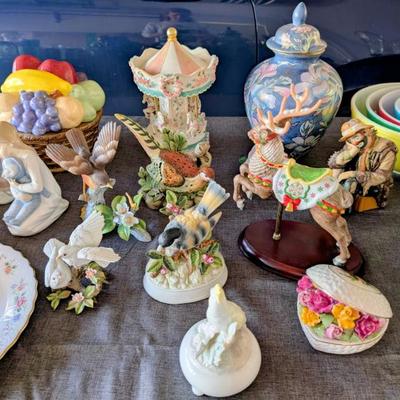 Lenox, Emmett Kelly Jr Flambro The Thinker Porcelain Clown Figurine, Lefton, Andrea by Sadek