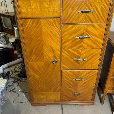 Vintage Art Deco Highboy Chest