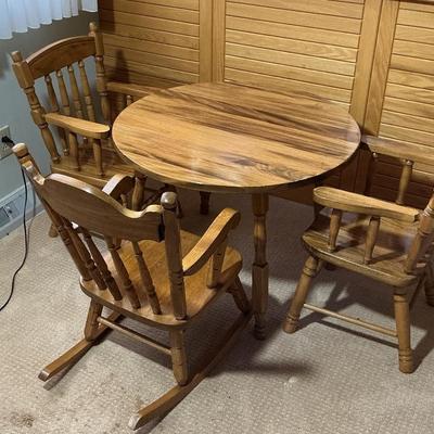 Children’s Wooden Table Set