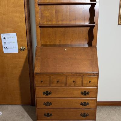 Ethan Allen Secretary Desk with Hutch