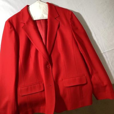 Red Pendleton Pure Virgin Wool Blazer Coat