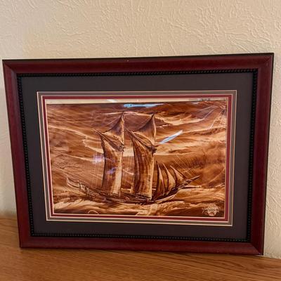 Stormy Seas Sepia Painting