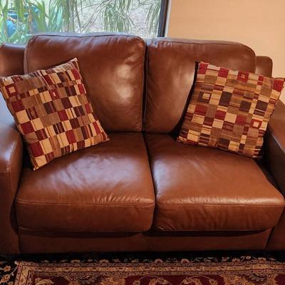 Leather Love Seat
