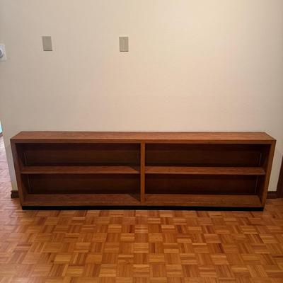 Long Wooden Bookshelf