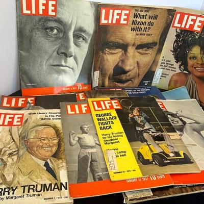 1937-1972 LIFE Magazines: Roosevelt, Nixon, Truman, Diana Ross And More- Lot Of 18