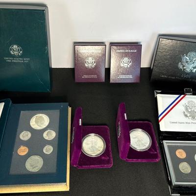 U.S. Silver Proof & Bullion Coin Collection (1990–1994, San Francisco Mint) - Lot D