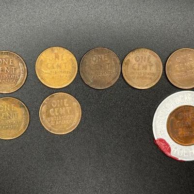1936-1958 Lincoln Wheat Cents Lot of 10