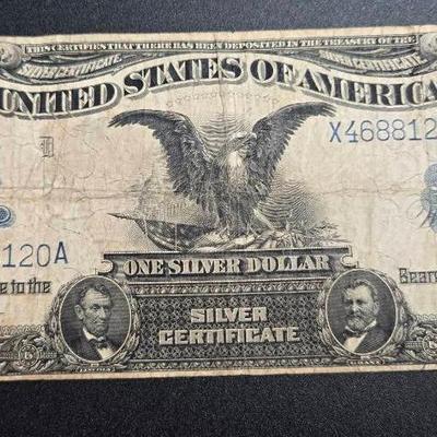 1899 $1 Silver Certificate – “Black Eagle Note” Featuring Lincoln & Grant 