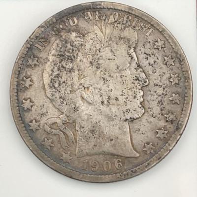 1906-D Barber Half Dollar – Denver Mint