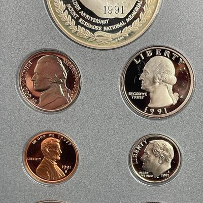 1991 U.S. Prestige Proof Set – Mount Rushmore 50th Anniversary w/ COA