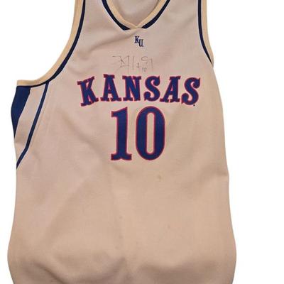 Sale Photo Thumbnail #1: Signed KU Jersey 2XL