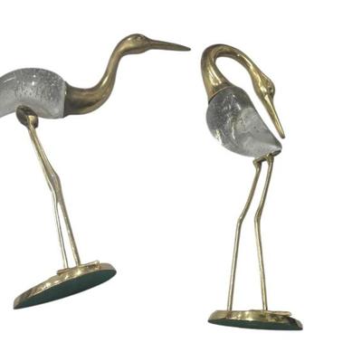 Sale Photo Thumbnail #24: Mid-Century Glass-Brass swans