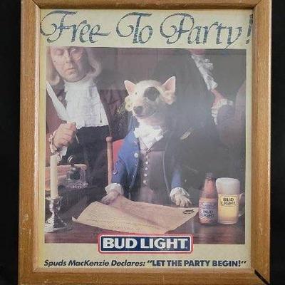 Spuds MacKenzie "LET THE PARTY BEGIN!". 